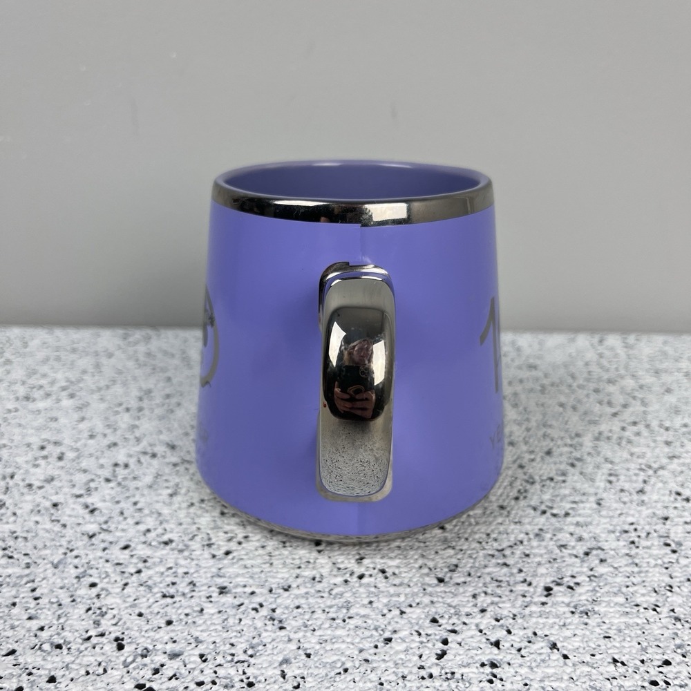 Disney Coffee Mug 100 Years of Wonder Lavender Purple Chrome Mickey‎ Minnie - Picture 2 of 6